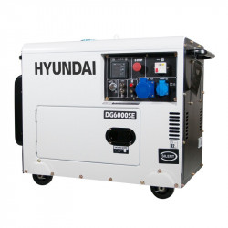 Groupe electrogene diesel insonorisé 5kw monophasé hyundai DHY6000SE