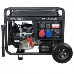 Groupe électrogène HYUNDAI moteur essence série FULL POWER HY10000LEK-T 8.8 kVA triphasé - Vue de face