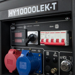 Groupe électrogène HYUNDAI moteur essence série FULL POWER HY10000LEK-T 8.8 kVA triphasé - Tableau de commande