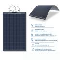 Kit solaire camping car 1KWH Batterie lithium et panneau souple