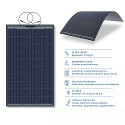 Kit solaire camping car 1KWH Batterie lithium et panneau souple